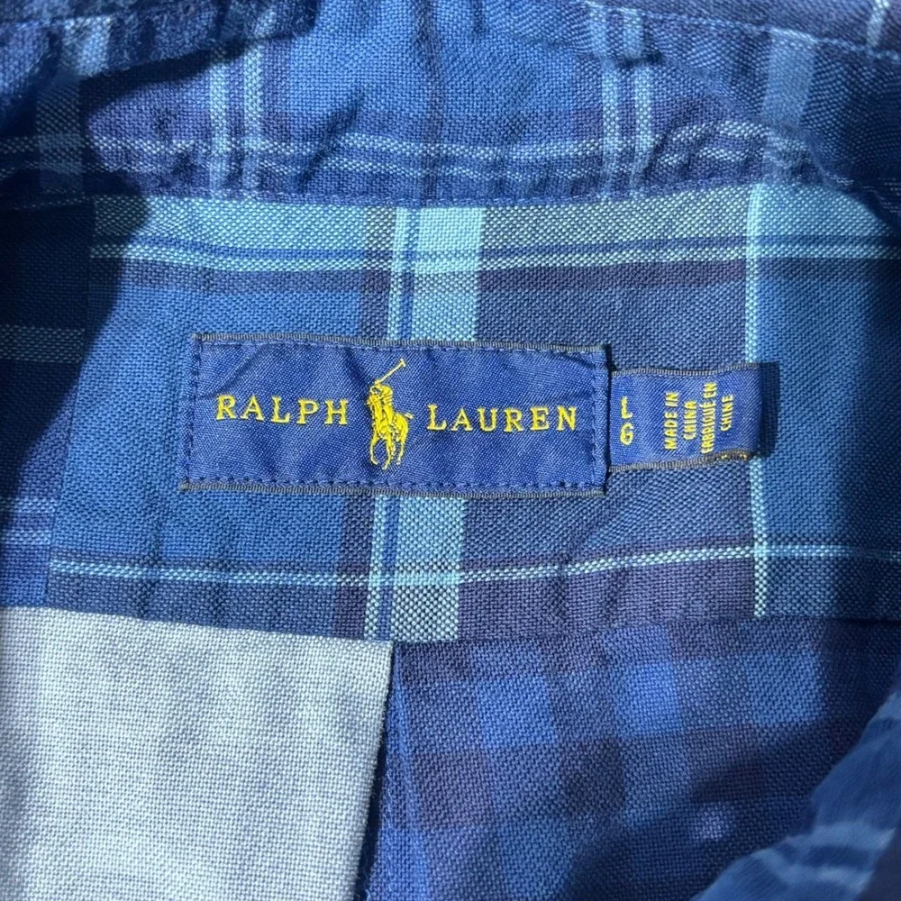 Polo Ralph Lauren Bandana Patchwork Shirt Button Down Plaid Heritage 90s Sz L